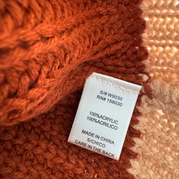 Love Tree Women's Color Block Sweater - Red, Cream, Pink - Picture 6 of 10